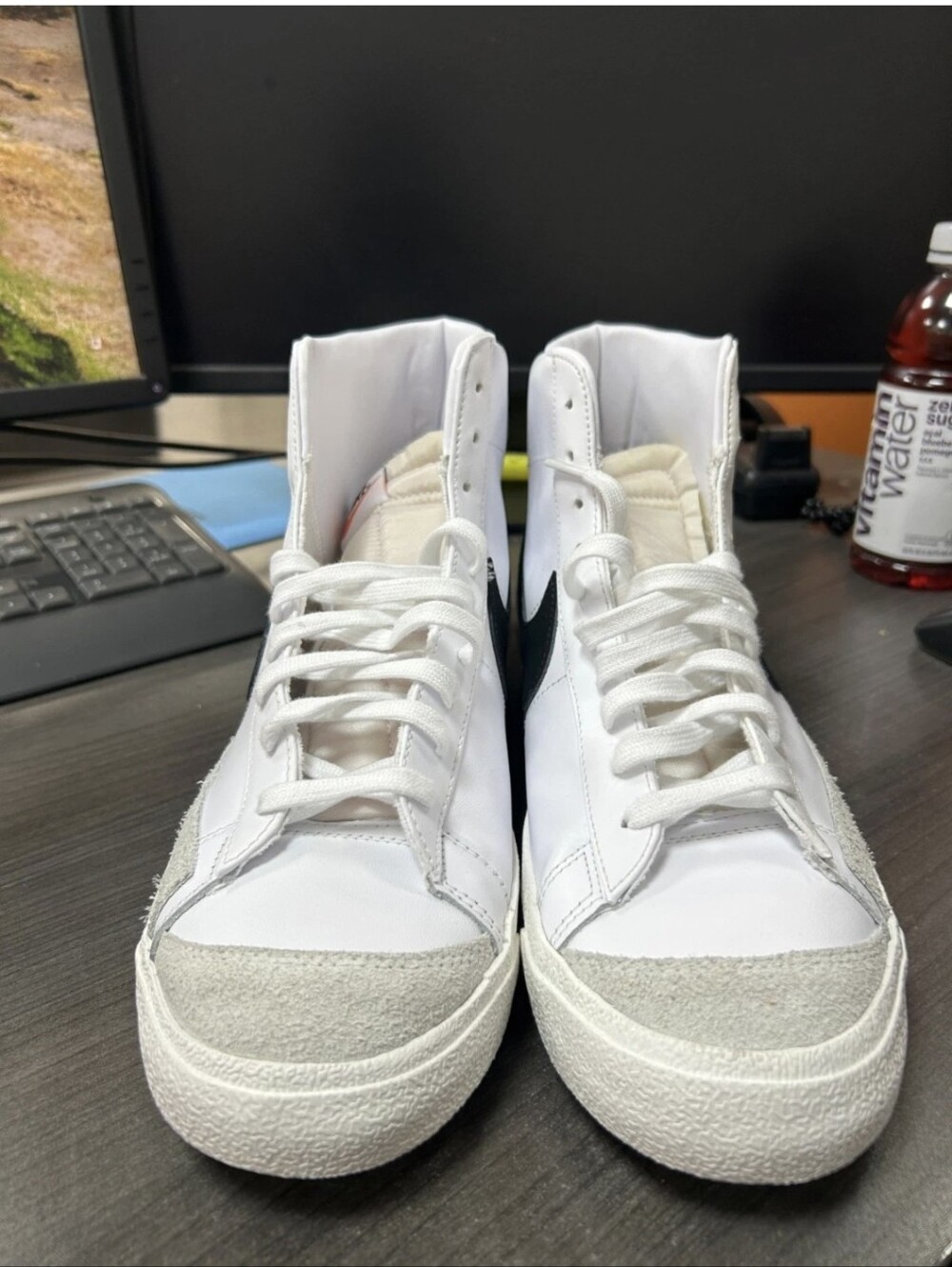 Nike Blazer Mid '77 Vintage White/Black Sneakers BQ6806-100 Men's Size 13
